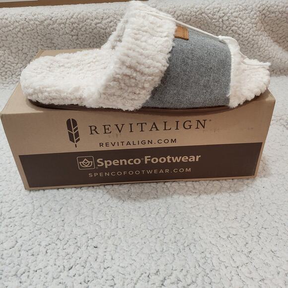 NEW REVITALIGN Women's Juniper Slipper Grey   size 9.5 - Picture 2 of 7